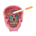 Wholesale plastic non-slip ghost pattern ashtray one display box, 6 colors